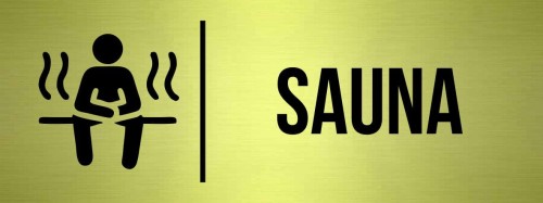 Przejdź do produktu TABLICZKA Na Drzwi SAUNA Zanak na drzwi Oznaczenie Złota Aluminium Piktogram