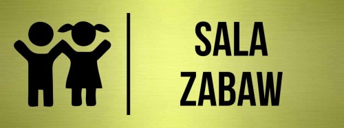 Przejdź do produktu TABLICZKA Na Drzwi SALA ZABAW Zanak na drzwi Oznaczenie Złota Aluminium Piktogram