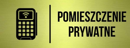 Przejdź do produktu TABLICZKA Na Drzwi Pomieszczenie prywatne Znak na drzwi Oznaczenie Złota Aluminium