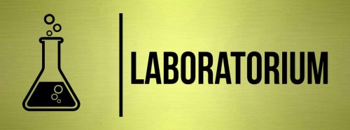 Przejdź do produktu TABLICZKA Na Drzwi LABORATORIUM Znak na drzwi Oznaczenie Złota Aluminium Piktogram