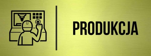 Przejdź do produktu TABLICZKA Na Drzwi PRODUKCJA Znak na drzwi Oznaczenie Złota Aluminium Piktogram