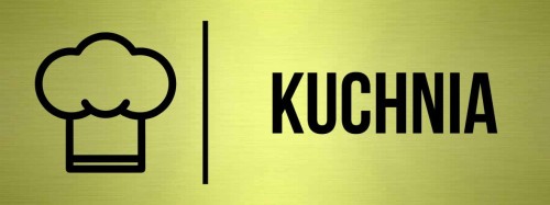 Przejdź do produktu TABLICZKA Na Drzwi KUCHNIA Znak na drzwi Oznaczenie Złota Aluminium Piktogram