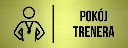 Przejdź do produktu TABLICZKA Na Drzwi Pokój trenera Znak na drzwi Oznaczenie Złota Aluminium