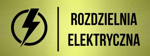 Przejdź do produktu TABLICZKA Na Drzwi Rozdzielnia elektryczna Znak na drzwi Oznaczenie Złota Aluminium