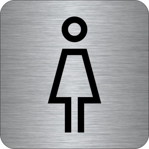 Przejdź do produktu TABLICZKA Na Drzwi Aluminium Piktogram - Toaleta Damska WC - oznaczenie na drzwi