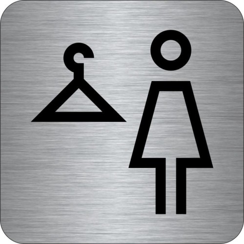 Przejdź do produktu TABLICZKA Na Drzwi Aluminium Piktogram- Szatnia Damska Znak Oznaczenie na drzwi