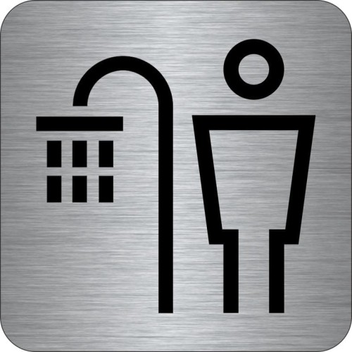 Przejdź do produktu TABLICZKA Na Drzwi Aluminium Piktogram- Prysznic Męski Znak Oznaczenie na drzwi