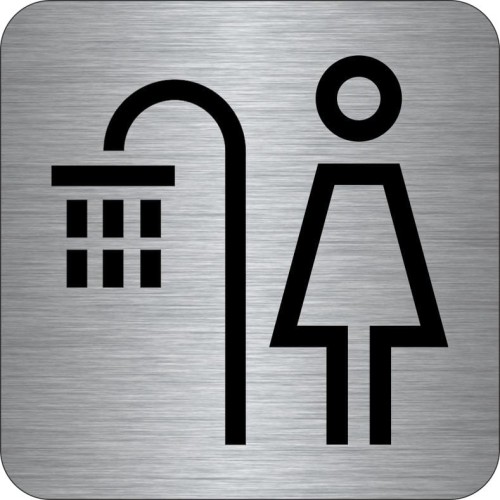 Przejdź do produktu TABLICZKA Na Drzwi Aluminium Piktogram- Prysznic Damski Znak oznaczenie na drzwi