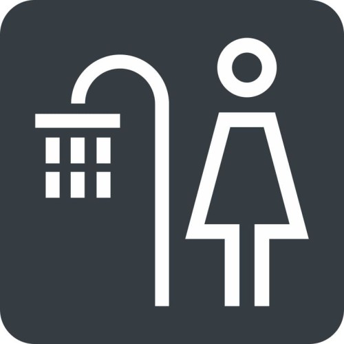 Przejdź do produktu TABLICZKA Na Drzwi Piktogram Prysznic Damski Antracyt Znak Oznaczenie na drzwi