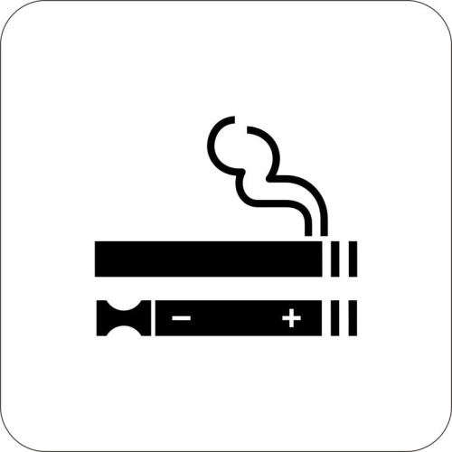 Przejdź do produktu TABLICZKA Na Drzwi Aluminium Piktogram Tu wolno Palić Biała Znak Oznaczenie na drzwi