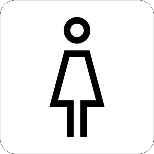 Przejdź do produktu TABLICZKA  Na Drzwi Aluminium Piktogram - Toaleta Damska WC Biała Znak Oznacznie