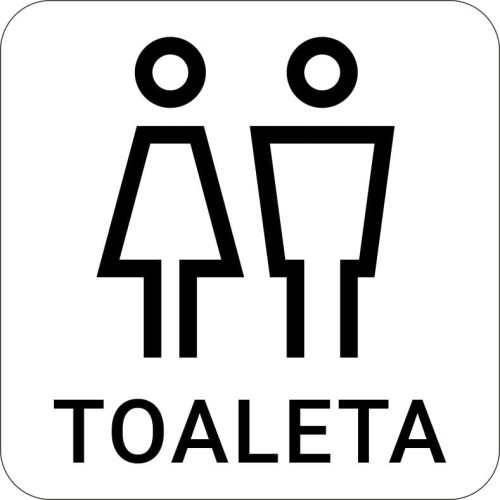 Przejdź do produktu TABLICZKA Na Drzwi Aluminium Piktogram Toaleta WC Damsko Mecka Biała Znak Oznaczenie