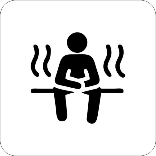 Przejdź do produktu TABLICZKA Na drzwi Aluminium Piktogram- Sauna Biała Znak Oznaczenie na drzwi