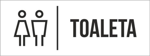 Przejdź do produktu TABLICZKA Na Drzwi Biała Toaleta WC Aluminium Piktogram 