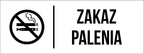 Przejdź do produktu TABLICZKA Na Drzwi Biała Zakaz Palenia Aluminium Piktogram