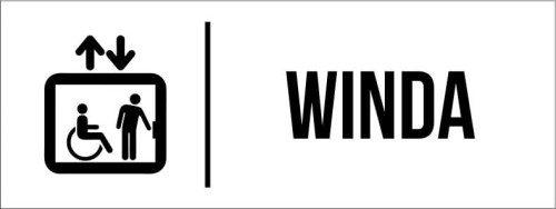 Przejdź do produktu TABLICZKA  WINDA Aluminium Piktogram 