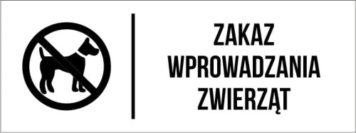 Przejdź do produktu TABLICZKA Na Drzwi Biała Zakaz wprowadzania zwierząt Psów Piktogram na drzwi