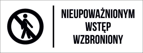 Przejdź do produktu TABLICZKA Na Drzwi Biała Nieupoważnionym Wstęp Wzbronion Znak Oznaczenie na drzwi