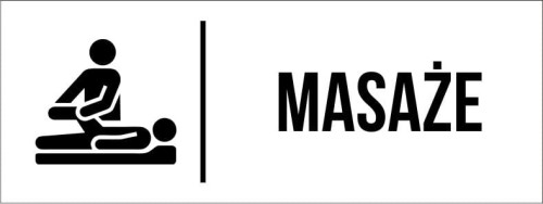 Przejdź do produktu TABLICZKA Na Drzwi Biała Masaże Aluminium Piktogram 