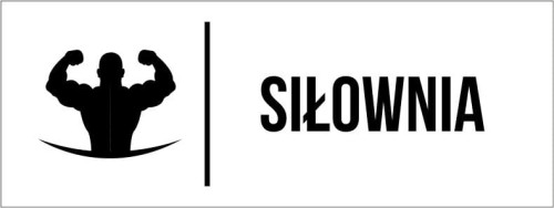 Przejdź do produktu TABLICZKA Na Drzwi Biała Siłownia Aluminium Piktogram Znak oznaczenie na drzwi