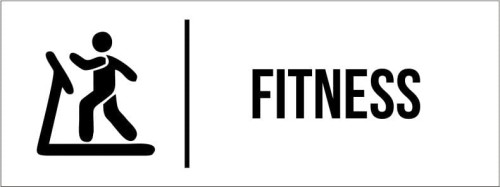 Przejdź do produktu TABLICZKA Fitness Aluminium Piktogram Znak oznaczenie na drzwi