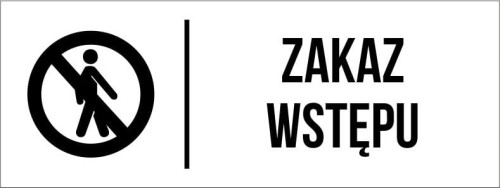 Przejdź do produktu TABLICZKA Na Drzwi Biała Zakaz Wstępu Aluminium Piktogram Znak oznaczenie na drzwi