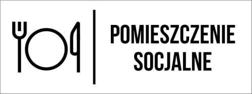 Przejdź do produktu TABLICZKA Na Drzwi Biała Pomieszczenie Socjalne Piktogram Znak Oznaczenie na drzwi