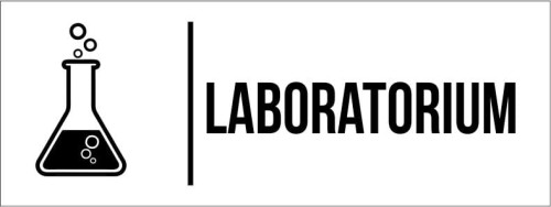 Przejdź do produktu TABLICZKA Laboratorium Piktogram Aluminium Znak Oznaczenie na drzwi