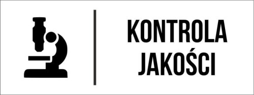 Przejdź do produktu TABLICZKA Kontrola Jakości Aluminium Piktogram Znak Oznaczenie na drzwi