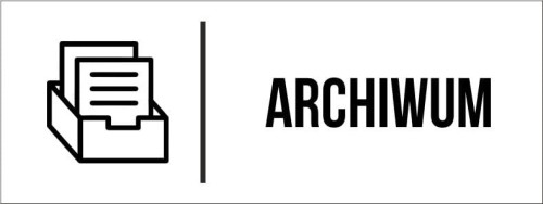 Przejdź do produktu TABLICZKA Na Drzwi Biała Archiwum Aluminium Piktogram Znak Oznaczenie na drzwi