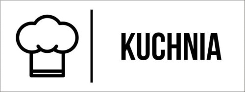 Przejdź do produktu TABLICZKA Na Drzwi Biała Kuchnia Aluminium Piktogram