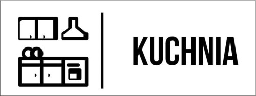 Przejdź do produktu TABLICZKA Biała Na Drzwi Kuchnia Aluminium Piktogram