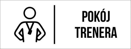 Przejdź do produktu TABLICZKA Na Drzwi Biała Pokój Trenera Aluminium Piktogram