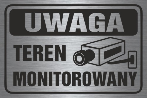 Przejdź do produktu TABLICZKA - TEREN MONITOROWANY 20x30 Aluminium Znak Monitoring Kamera