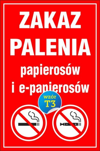 Przejdź do produktu TABLICZKA zakaz palenia E-PAPIEROSÓW 20x30 cm 
