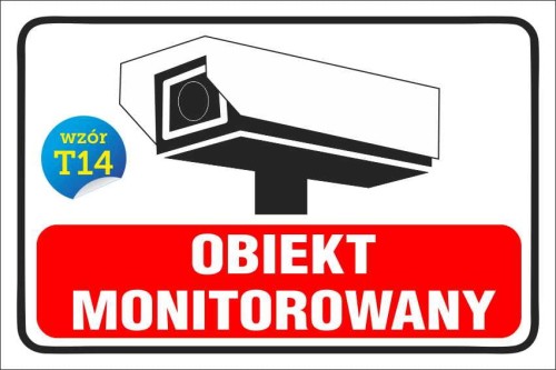 Przejdź do produktu TABLICZKA - OBIEKT MONITOROWANY Znak kamera, monitoring 20x30cm PCV 5mm