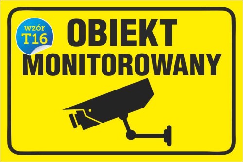 Przejdź do produktu TABLICZKA - OBIEKT MONITOROWANY znak kamera, monitoring 20x30cm PCV 5mm
