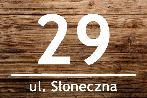 Przejdź do produktu Tabliczka adresowa Drewno 30x20 numer domu  Aluminiowa  tablica z numerem domu