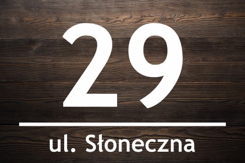 Przejdź do produktu Tabliczka adresowa Drewno 30x20 numer domu  Aluminiowa  tablica z numerem domu 