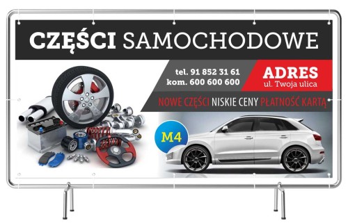 Przejdź do produktu Baner Reklamowy Części Samochodowe Sklep Auto Części