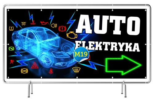 Przejdź do produktu Baner Reklamowy Auto Elektryka Elektryk Samochodowy 