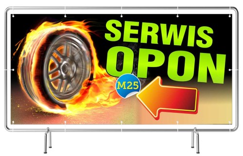 Przejdź do produktu Baner Reklamowy Serwis Opon 