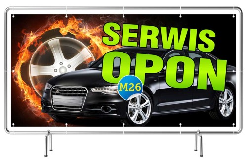 Przejdź do produktu Baner Reklamowy Serwis Opon Wulkanizacja