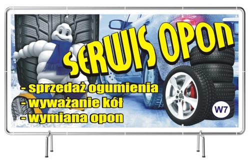 Przejdź do produktu Baner Reklamowy Serwis Opon Wulkanizacja 