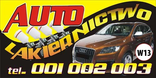 Przejdź do produktu Baner Reklamowy Auto Lakiernictwo Lakiernik