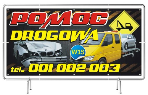 Przejdź do produktu Baner Reklamowy Pomoc Drogowa Auto Holowanie Laweta 