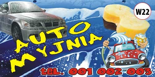 Przejdź do produktu Baner Reklamowy Auto Myjnia 