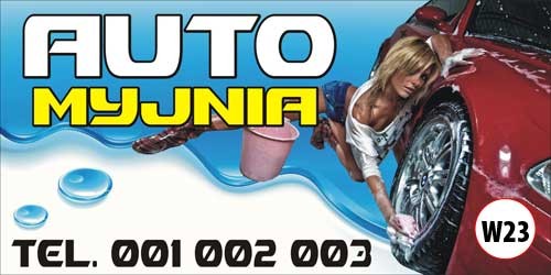 Przejdź do produktu Baner Reklamowy Auto Myjnia Samochodowa