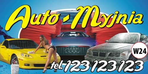 Przejdź do produktu Baner Reklamowy Myjnia Samochodowa Auto Myjnia 