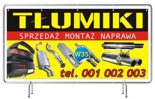 Przejdź do produktu Baner Reklamowy Tłumiki Sprzedaż Montaż 